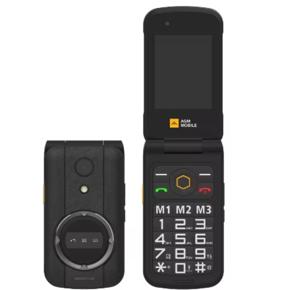 2025 AGM M8 Smartphone CPU T107 120Hz 2,8 polegadas à prova d'água 4g Flip Feature Phone 48M RAM 128M ROM Smartphone 【Impostos incluídos】