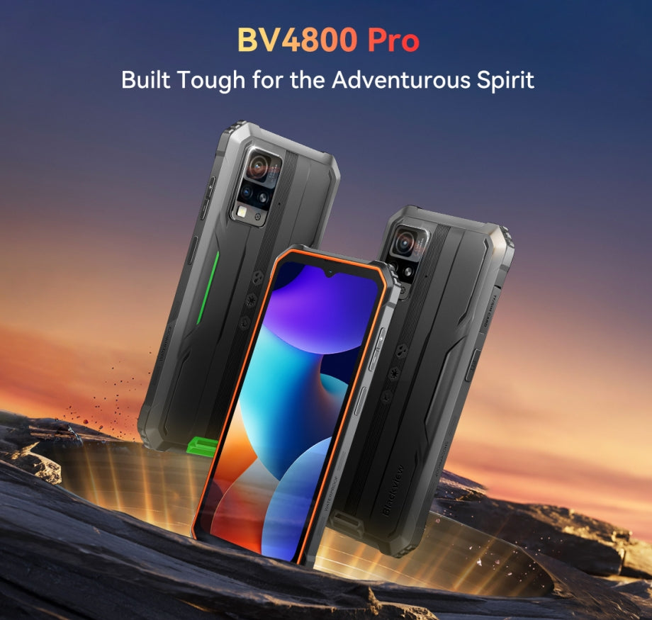 Blackview BV4800 Pro CPU:T606 &nbsp;120Hz Tela de 6,56 polegadas &nbsp;4G Smartphone robusto construído para o espírito aventureiro 4 GB de RAM &nbsp;128 GB de ROM 【Impostos incluídos】