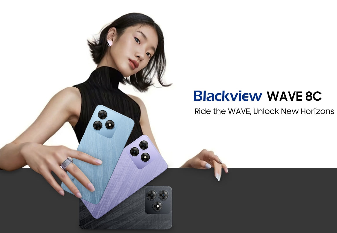 Blackview WAVE 8C CPU SC9863A 120Hz 6,56 polegadas 4G smartphone Ride the WAVE Unlock New Horizons 2 GB de RAM 64 GB de ROM 【Impostos incluídos】