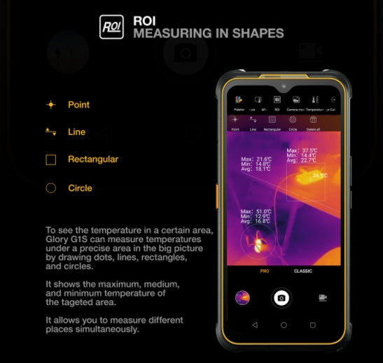 2025 AGM G1S Smartphone CPU Qualcomm TM480 120Hz 6,53 polegadas 5G Banda Global: Imagem térmica NFC Smartphone robusto 8GB RAM 128GB ROM Smartphone 【Impostos incluídos】