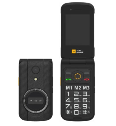 2025 AGM M8 Smartphone CPU T107 120Hz 2,8 polegadas à prova d'água 4g Flip Feature Phone 48M RAM 128M ROM Smartphone 【Impostos incluídos】