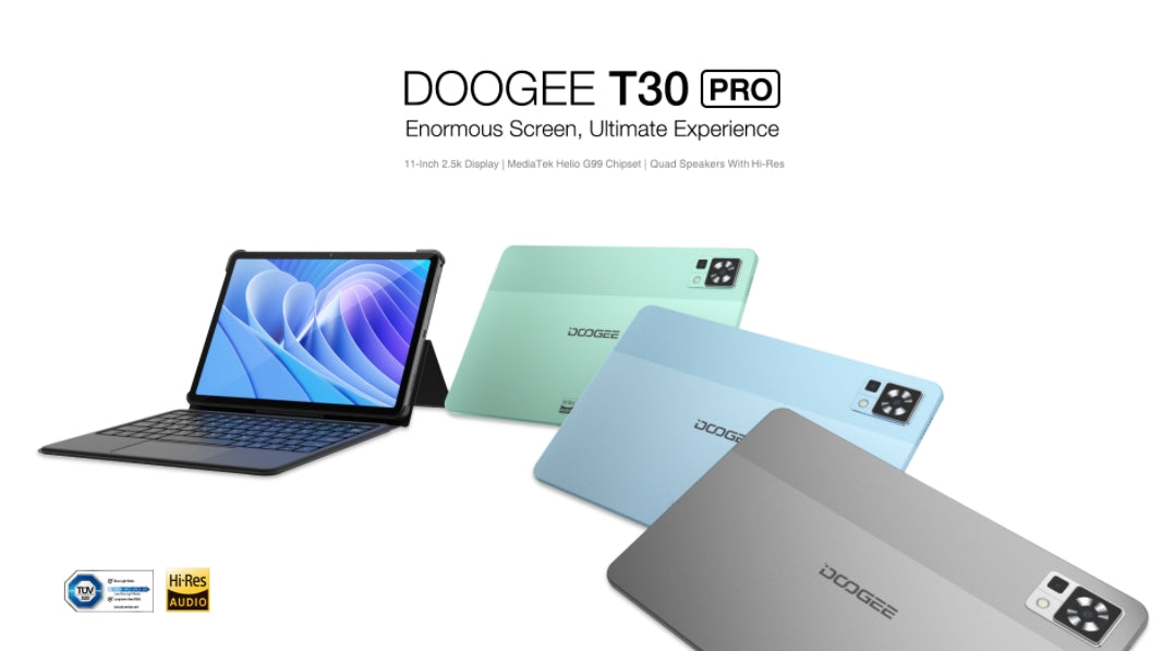 2025 DOOGEE T30 PRO Smart Tablet Helio G99 120Hz 11 polegadas [4G Global Band] Tela de 11 polegadas 2,5K 8GB + 256GB 8580mAh 4G tablet de chamada 8GB RAM 256GB ROM tablet 【Impostos incluídos】