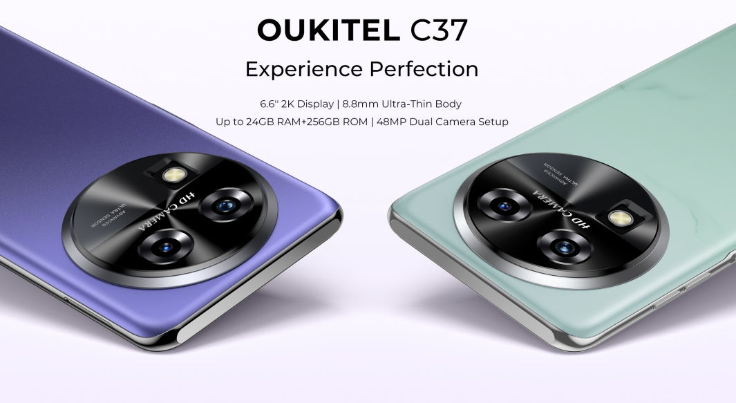 2025 OUKITEL C37 Smartphone CPU MTK8788 120Hz 6.6 inch 4G Cost-effective Smartphone 6GB RAM 256GB ROM 【Impostos incluídos】