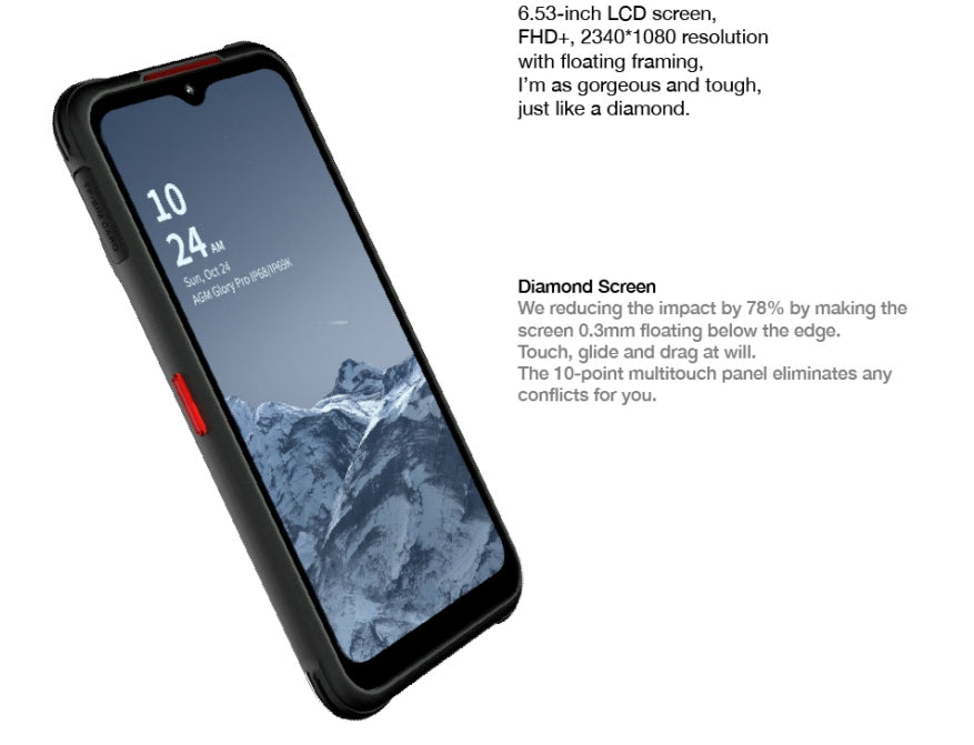 2025 AGM Glory SE Smartphone CPU Qualcomm TM480 120Hz 6,53 polegadas [5G Global Band] NFC Smartphone robusto 8 GB de RAM 128 GB de ROM Smartphone 【Impostos incluídos】