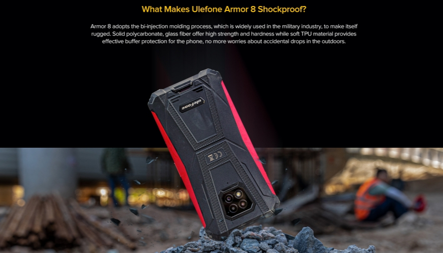 ULEFONE ARMOR 8 CPU P60 120Hz 6,1 polegadas NFC High Cost-Equetion Two Prova Phone com conectividade de rede completa 4 GB de RAM 64 GB ROM 【Impostos incluídos】