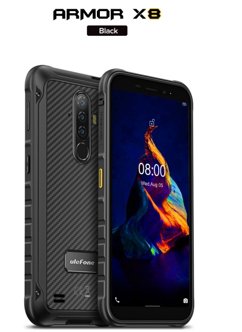 ULEFONE ARMOR X8 CPU MTK6762V 120HZ 5,7 polegadas NetCom Full Alto custo-benefício 4G três provas Smartphone 4 GB RAM 64 GB ROM 【Impostos incluídos】