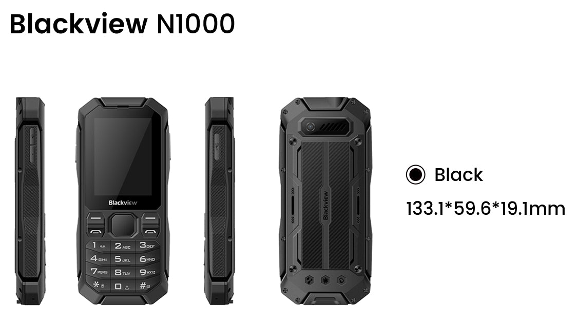 Blackview N1000 CPU MT6739WW 120Hz 2,4 polegadas 4G telefone com função de tecla 1 GB de RAM 4 GB de ROM Smartphone 【Impostos incluídos】