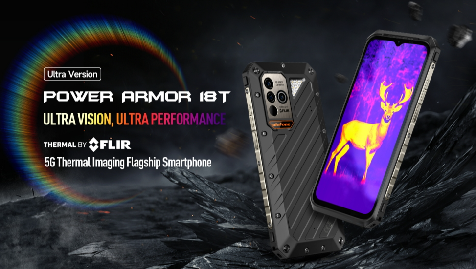 ULEFONE ARMOR 18T Ultra CPU Dimensidade 7050 5G 120Hz 6,58 polegadas 5G Banda de frequência global Imagem térmica 66W NFC 24GB+512 GB Smartphone de três provas 12 GB RAM 512GB ROM 【Impostos incluídos】