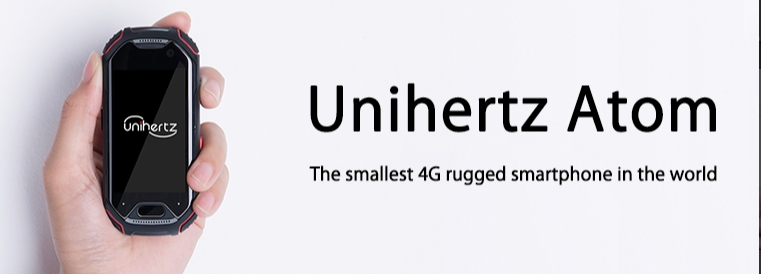 Unihertz-1 Atom CPU MT6763 120Hz 2.45 inches 4G global frequency band NFC mini three proof smartphone, 4GB RAM 64GB ROM