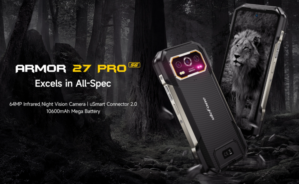 Ulefone Armor 27 Pro Dimensão da CPU 6300 120Hz 6,78 polegadas Banda de frequência global 5G 12+12+256G Smartphone de três provas 12 GB de RAM 256 GB de ROM 【Impostos incluídos】