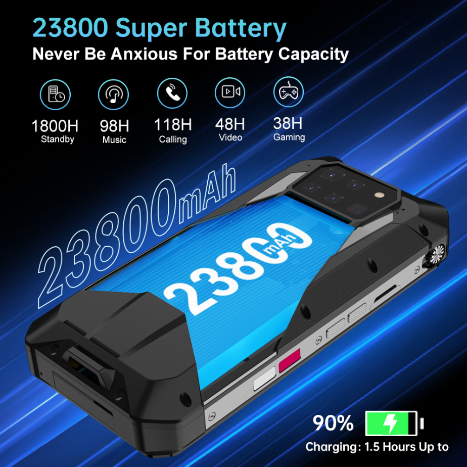 8849 TANK 3 PRO Dimensão da CPU 8200 120Hz 6,79 polegadas Projetor de banda de frequência global 5G Luz de acampamento Bateria super grande de 23800mAh Smartphone triplo 16/18GB RAM 512GB RO