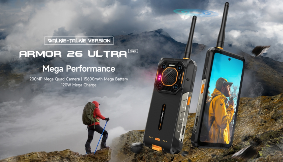 ULEFONE ARMOR 26 ULTRA COM INTERCOM CPU Dimensidade 8020 120Hz 6,78 polegadas 5G Banda de frequência global] Intercomon 12+12+512g Memória Anti-roubo 200 milhões de fase elemento 15600mAh Bateria de três provas Smartphone 12 GB, 512 GB ROM