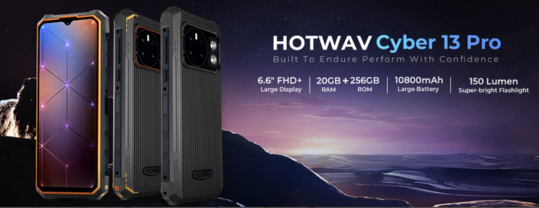 HOTWAV CYBER 13 pro Helio T619 120Hz tela de 6,58 polegadas Smartphone 4G de prova tripla ultra econômico 12 GB de RAM 256 GB de ROM 【Impostos incluídos】