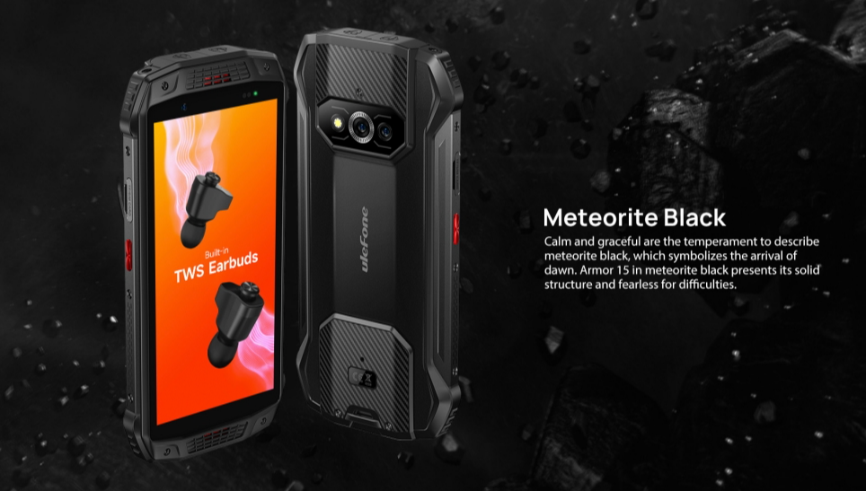 Ulefone ARMOR 15 CPU G35 120Hz 5,45 polegadas Full Netcom Sistema Android 12 equipado com fones de ouvido Bluetooth sem fio 4G três provas smartphone 6GB RAM 128GB ROM 【Impostos incluídos】