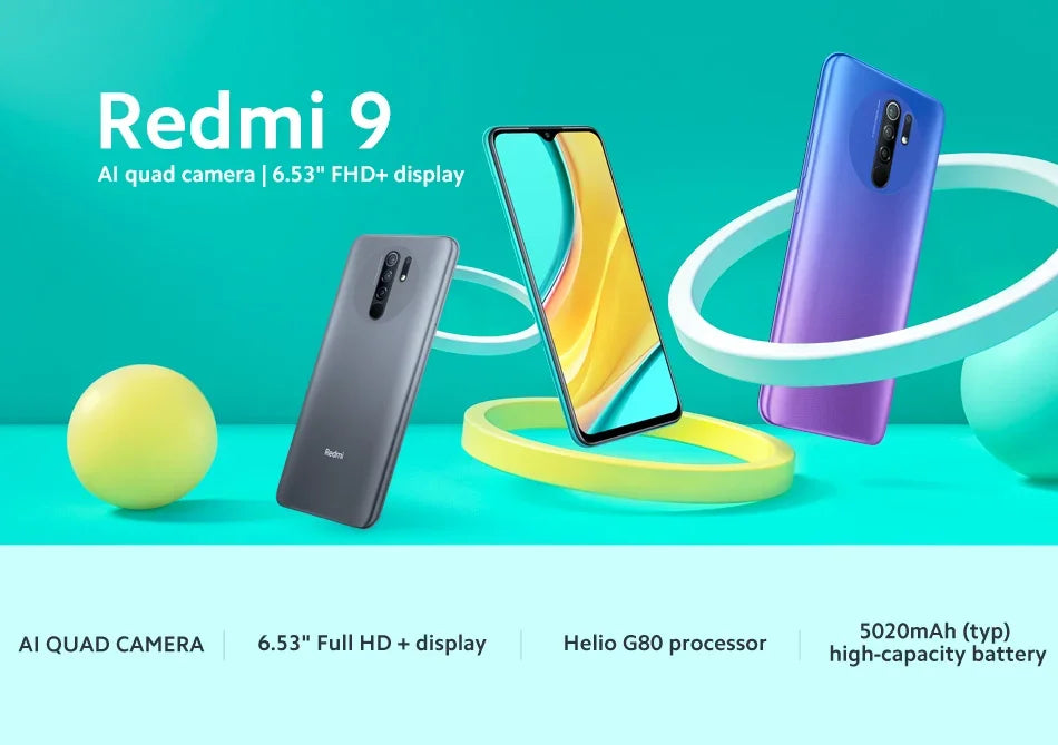 Android Xiaomi Redmi 9 Smartphone  Edição Global【Impostos incluídos】