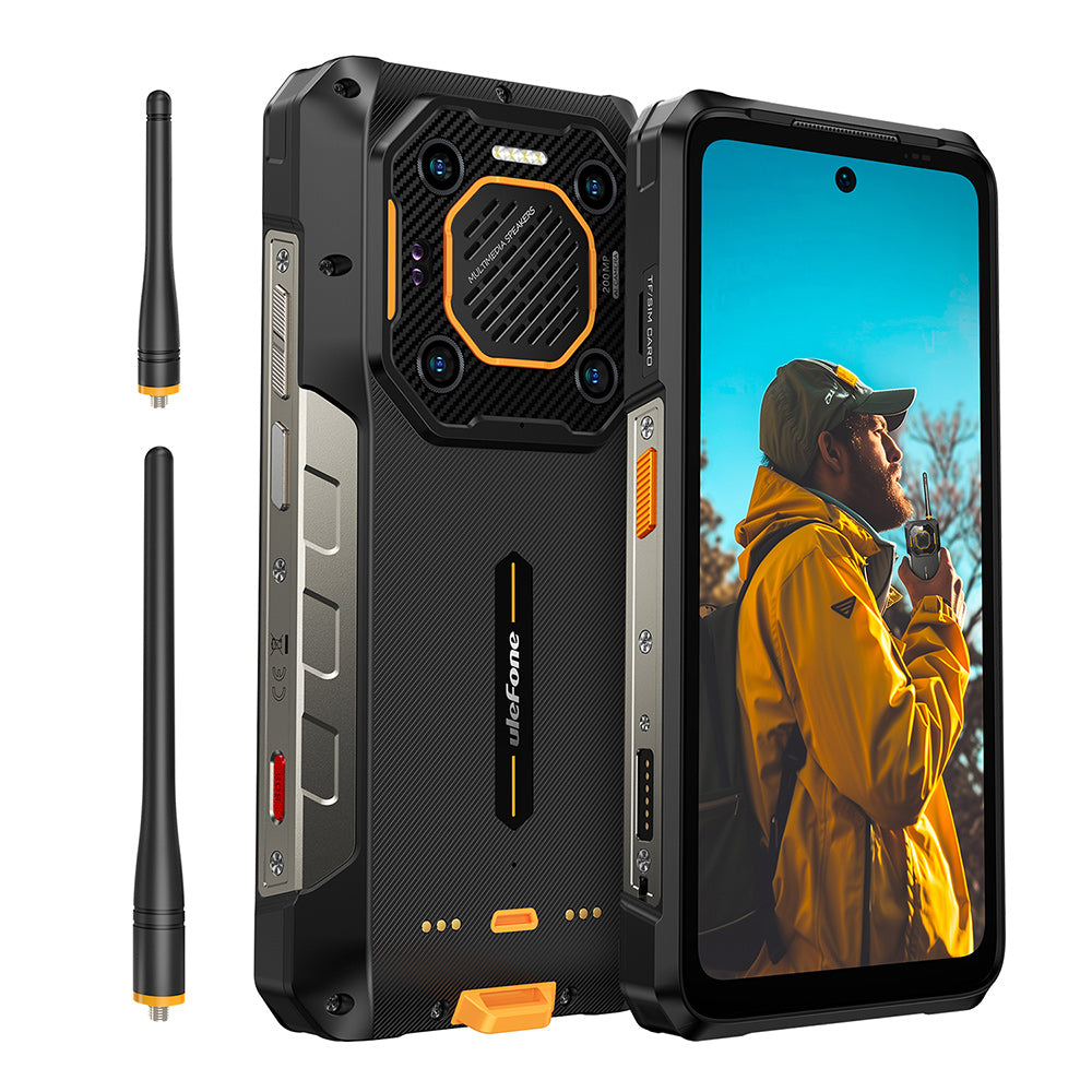 ULEFONE ARMOR 26 ULTRA COM INTERCOM CPU Dimensidade 8020 120Hz 6,78 polegadas 5G Banda de frequência global] Intercomon 12+12+512g Memória Anti-roubo 200 milhões de fase elemento 15600mAh Bateria de três provas Smartphone 12 GB, 512 GB ROM