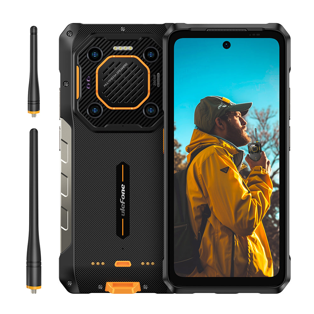 ULEFONE ARMOR 26 ULTRA COM INTERCOM CPU Dimensidade 8020 120Hz 6,78 polegadas 5G Banda de frequência global] Intercomon 12+12+512g Memória Anti-roubo 200 milhões de fase elemento 15600mAh Bateria de três provas Smartphone 12 GB, 512 GB ROM