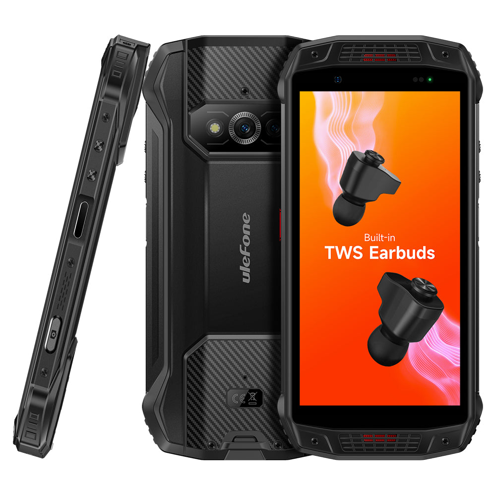 Ulefone ARMOR 15 CPU G35 120Hz 5,45 polegadas Full Netcom Sistema Android 12 equipado com fones de ouvido Bluetooth sem fio 4G três provas smartphone 6GB RAM 128GB ROM 【Impostos incluídos】